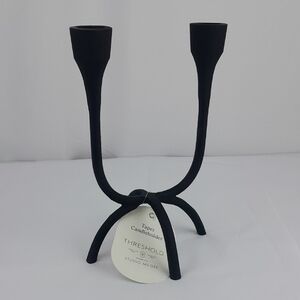 Black Aluminum Double Taper Candleholder
